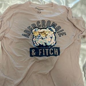 Sequin flip pink shirt